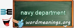 WordMeaning blackboard for navy department